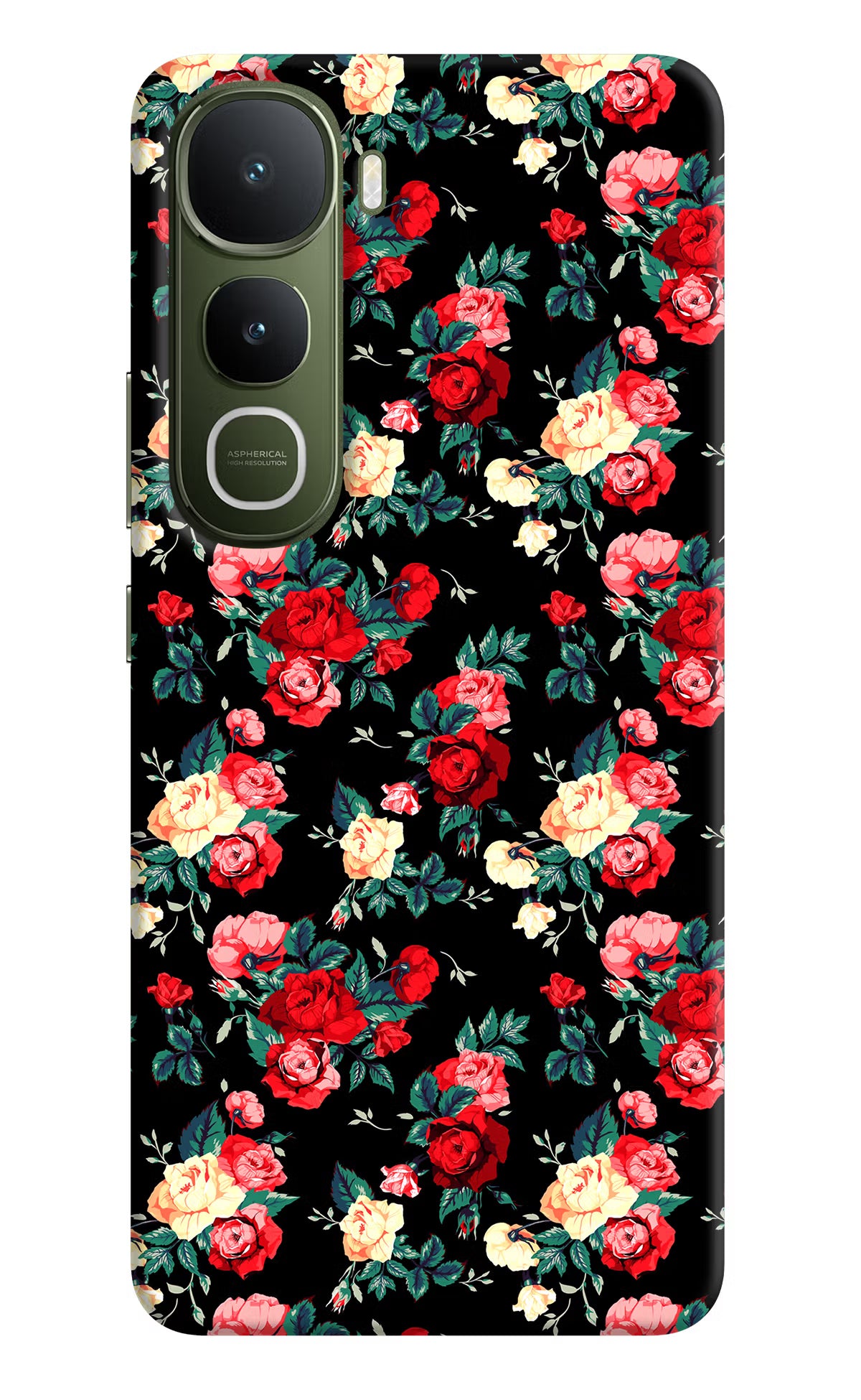 Rose Pattern Vivo Y400 5G Hard Case Back Cover by Casekaro