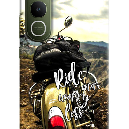 Ride More Worry Less Vivo Y400 5G Hard Case Back Cover by Casekaro
