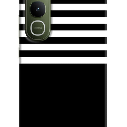 Black and White Print Vivo Y400 5G Hard Case Back Cover by Casekaro