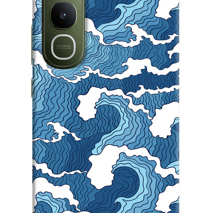 Blue Waves Vivo Y400 5G Hard Case Back Cover by Casekaro