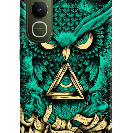 Green Owl Vivo Y400 5G Hard Case Back Cover by Casekaro