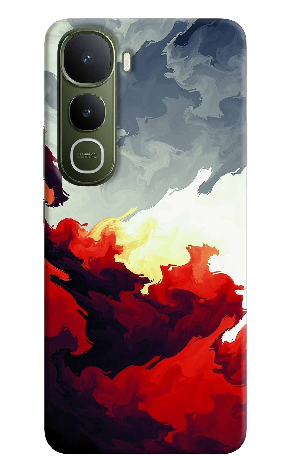 Fire Cloud Vivo Y400 5G Hard Case Back Cover by Casekaro