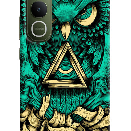 Green Owl Vivo Y400 5G Hard Case Back Cover by Casekaro