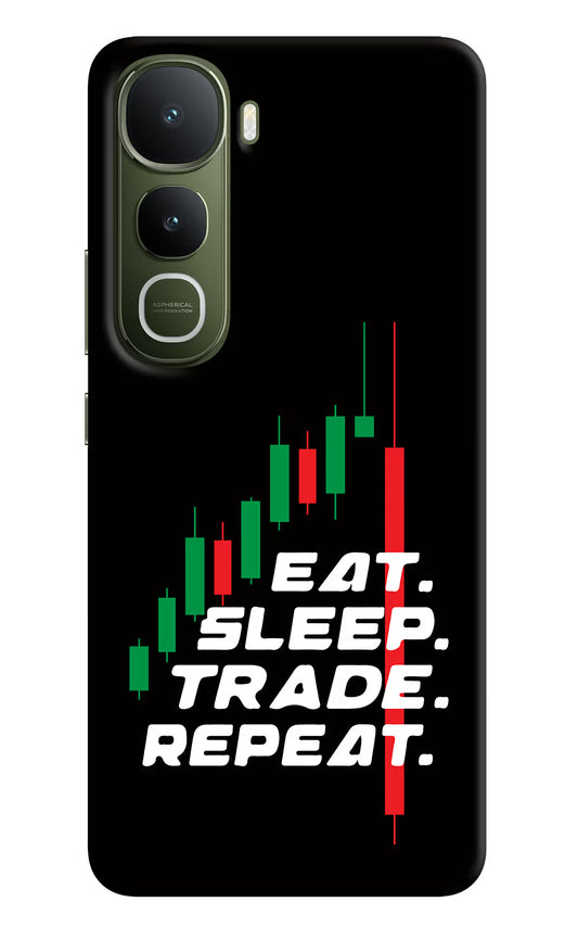 Eat Sleep Trade Repeat Vivo Y400 5G Hard Case Back Cover by Casekaro