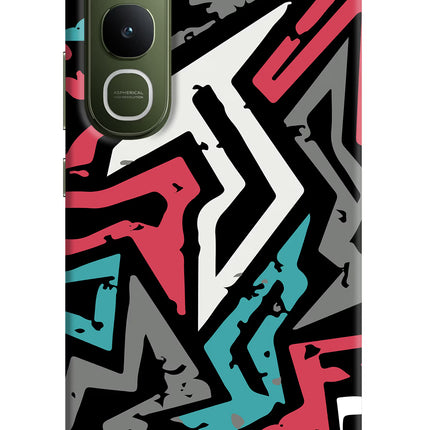 Geometric Graffiti Vivo Y400 5G Hard Case Back Cover by Casekaro