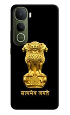 Satyamev Jayate Golden Vivo Y400 5G Hard Case Back Cover by Casekaro