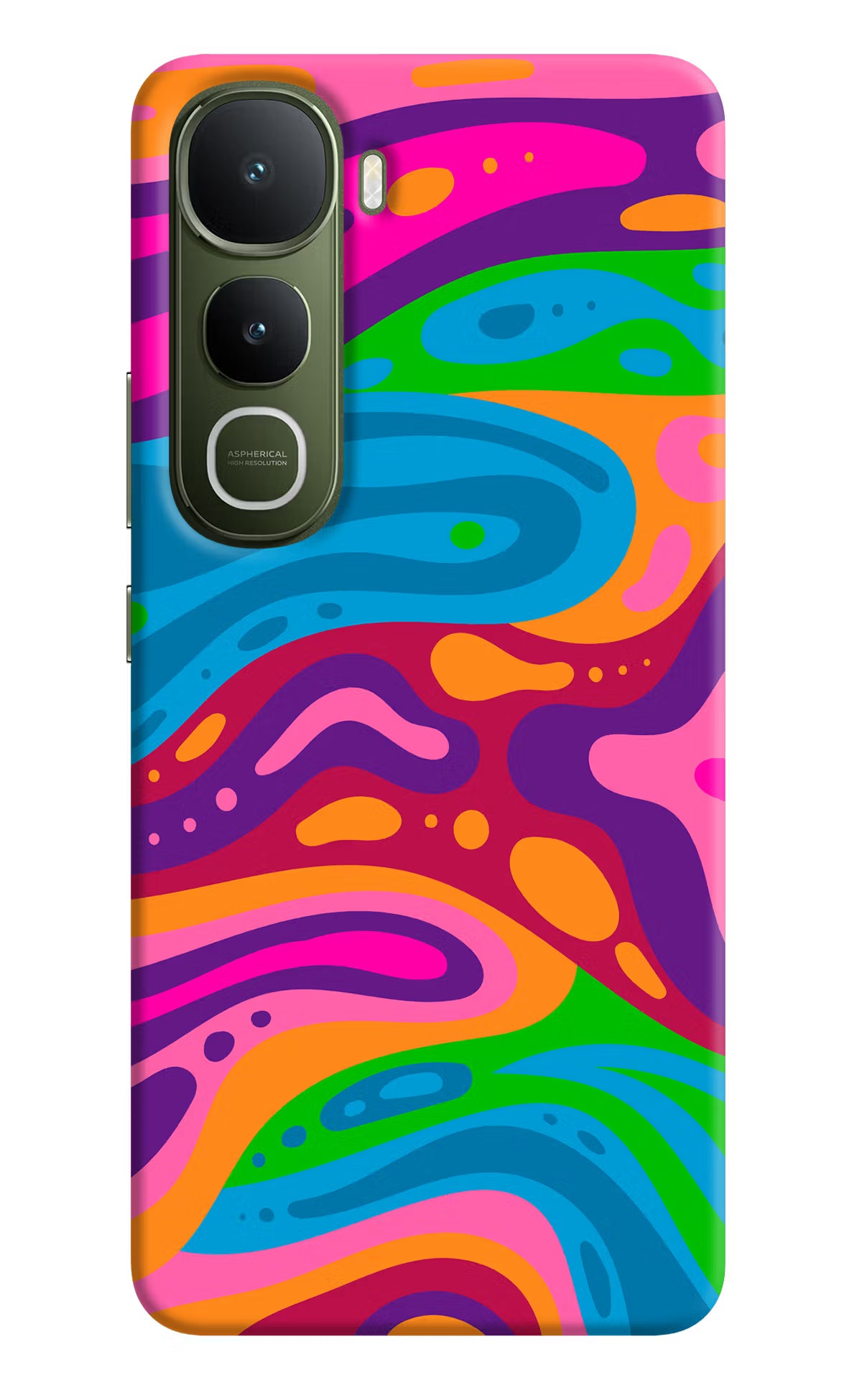 Trippy Pattern Vivo Y400 5G Hard Case Back Cover by Casekaro