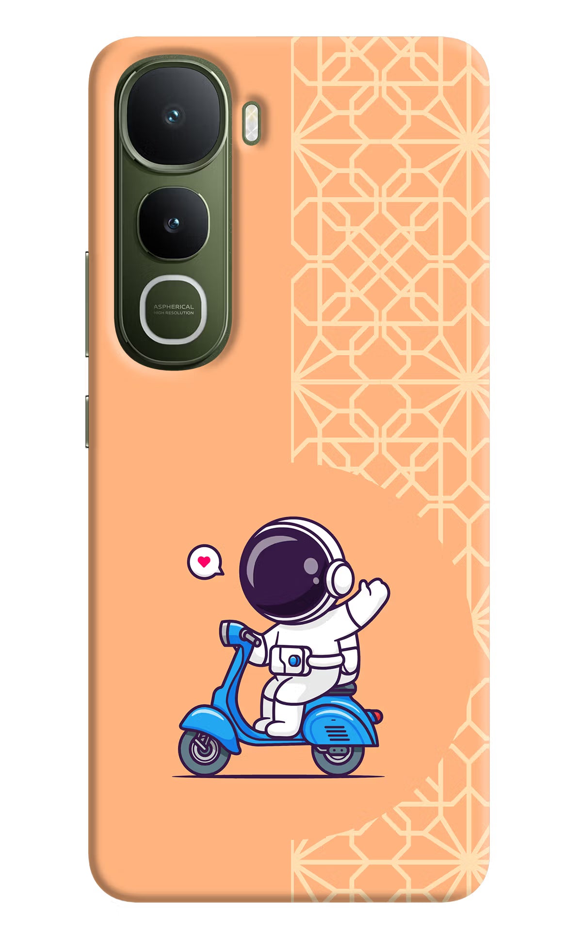 Cute Astronaut Riding Vivo Y400 5G Hard Case Back Cover by Casekaro