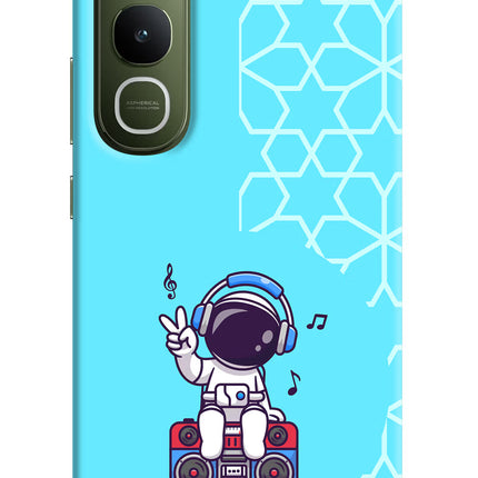 Cute Astronaut Chilling Vivo Y400 5G Hard Case Back Cover by Casekaro