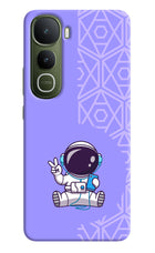 Cute Astronaut Chilling Vivo Y400 5G Hard Case Back Cover by Casekaro