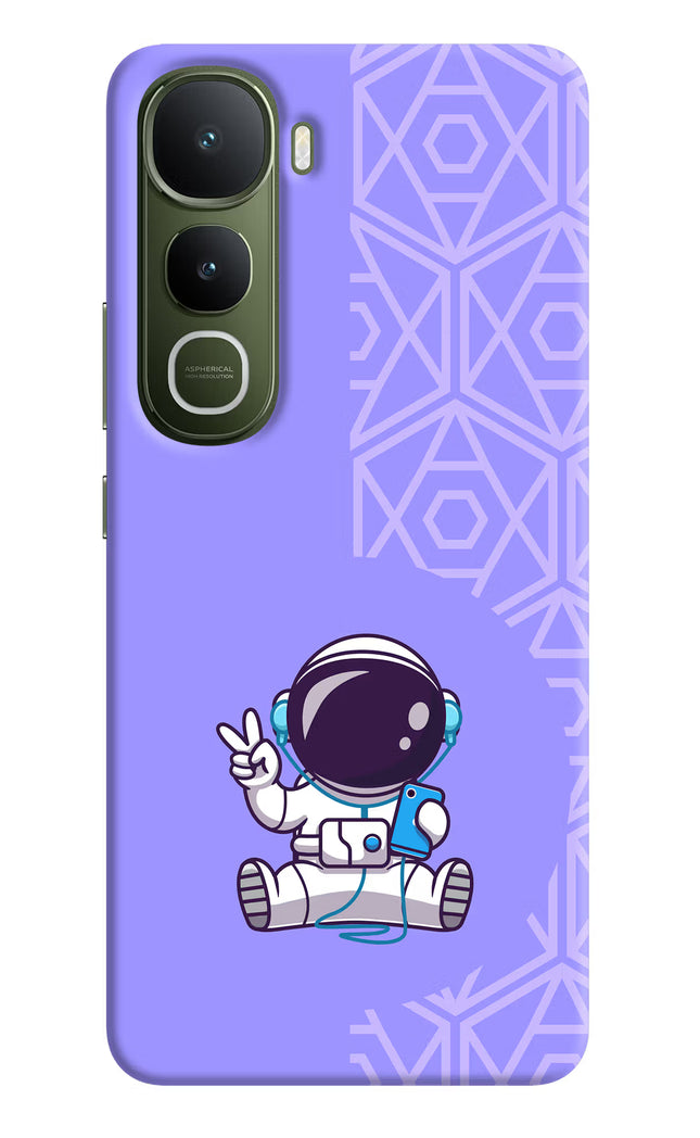 Cute Astronaut Chilling Vivo Y400 5G Hard Case Back Cover by Casekaro