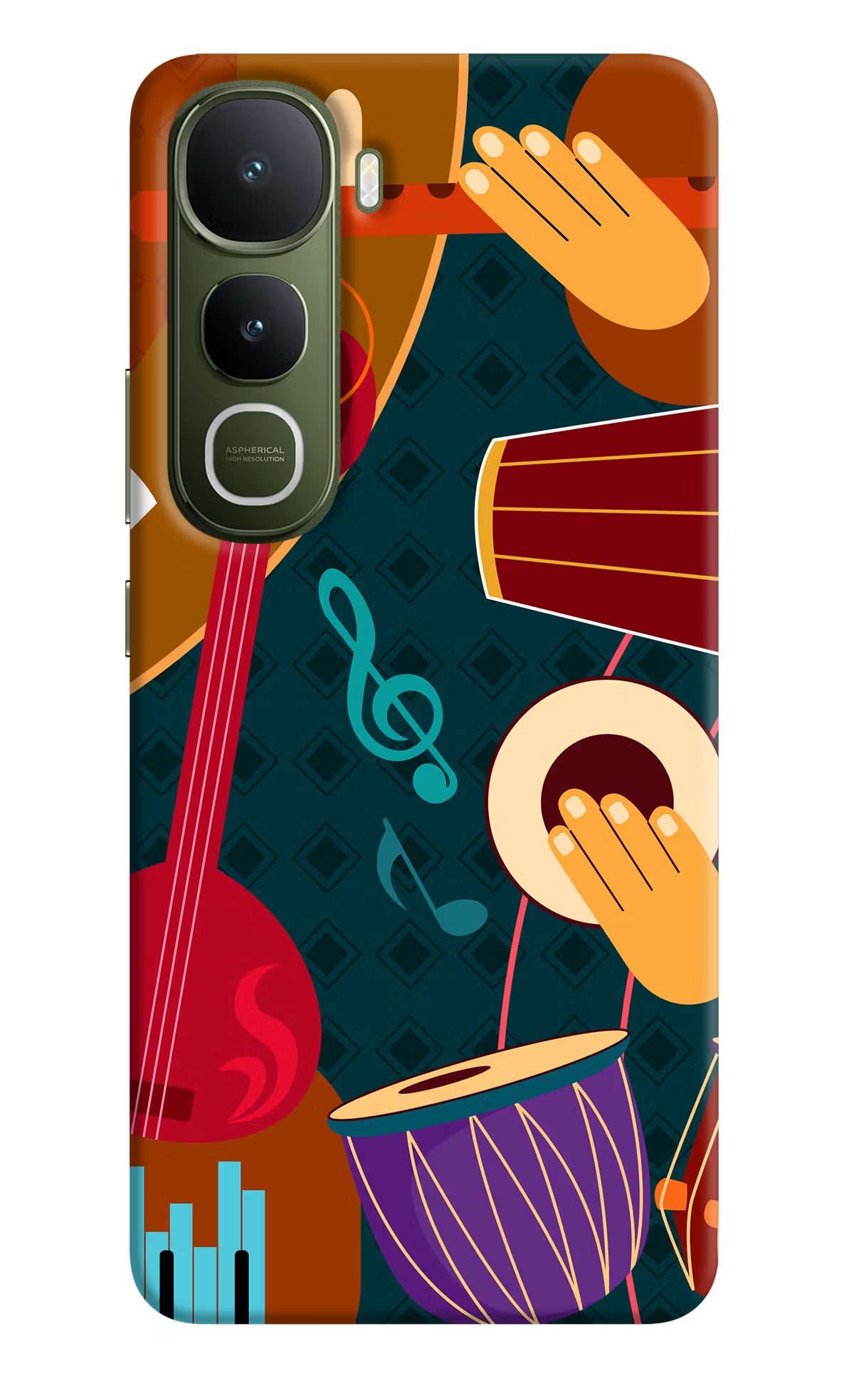 Music Instrument Vivo Y400 5G Hard Case Back Cover by Casekaro