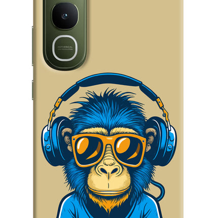Monkey Headphone Vivo Y400 5G Hard Case Back Cover by Casekaro