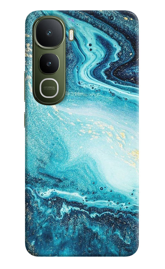 Blue Glitter Marble Vivo Y400 5G Hard Case Back Cover by Casekaro