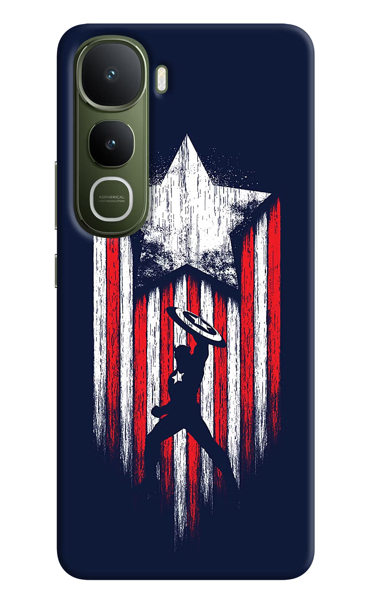 Captain America Marvel Art Vivo Y400 5G Hard Case Back Cover by Casekaro