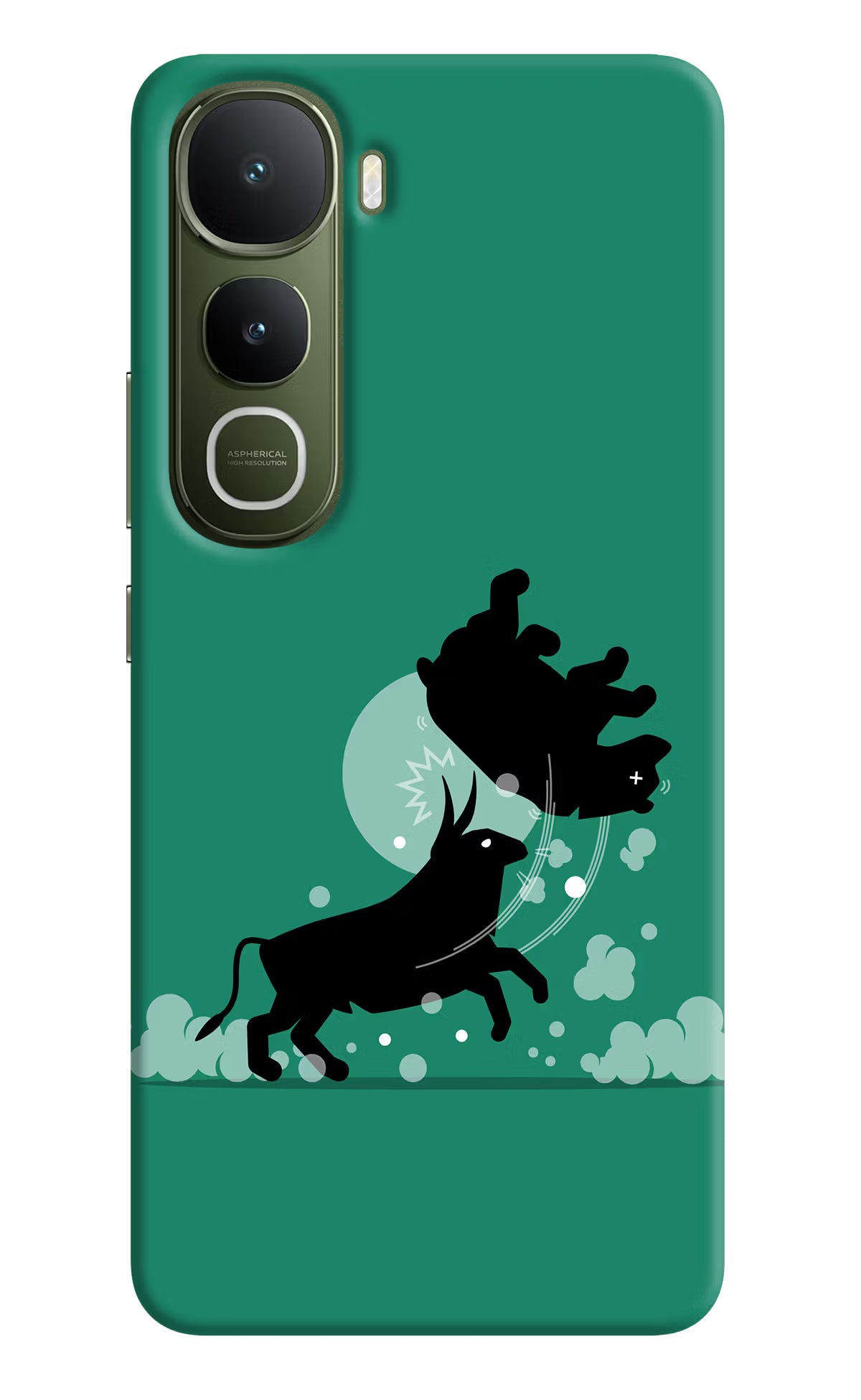Bull Conqueror Vivo Y400 5G Hard Case Back Cover by Casekaro