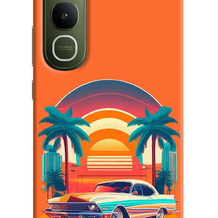 Palm Drive 80s Vivo Y400 5G Hard Case Back Cover by Casekaro