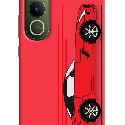 Red Velocity Vivo Y400 5G Hard Case Back Cover by Casekaro