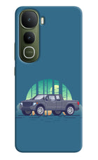 Retro Garage Vibe Vivo Y400 5G Hard Case Back Cover by Casekaro