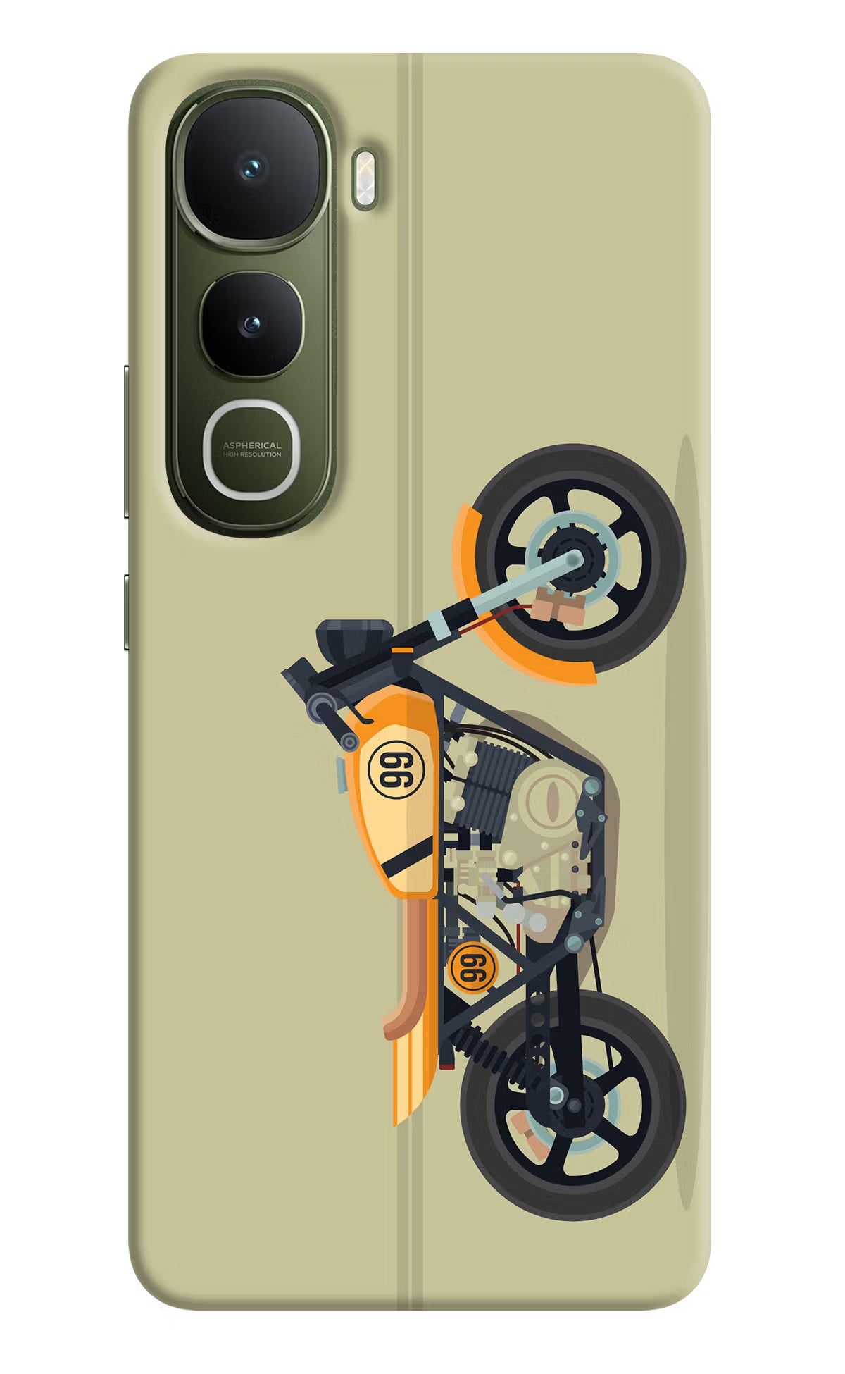 Vertical Speedster Vivo Y400 5G Hard Case Back Cover by Casekaro