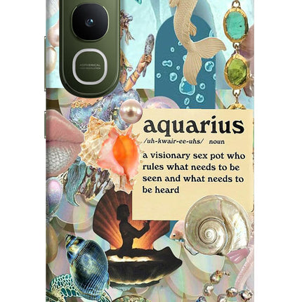 Aquarius Zodiac Vivo Y400 5G Hard Case Back Cover by Casekaro