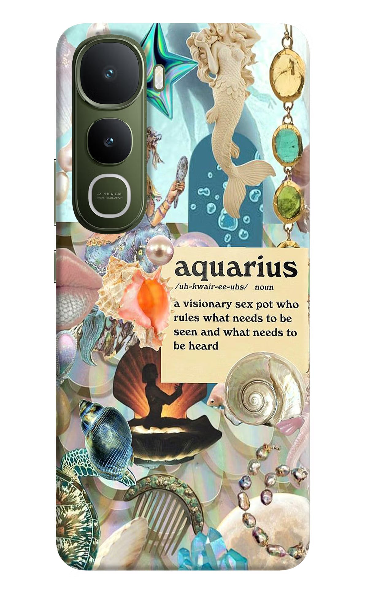 Aquarius Zodiac Vivo Y400 5G Hard Case Back Cover by Casekaro