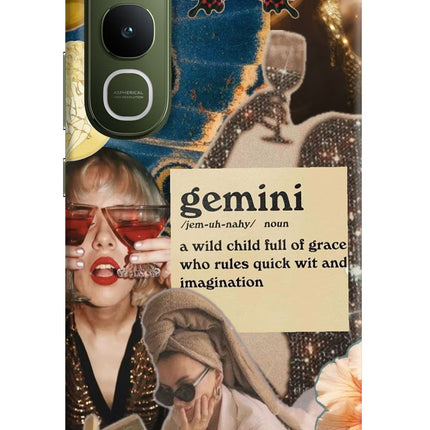 Gemini Zodiac Vivo Y400 5G Hard Case Back Cover by Casekaro