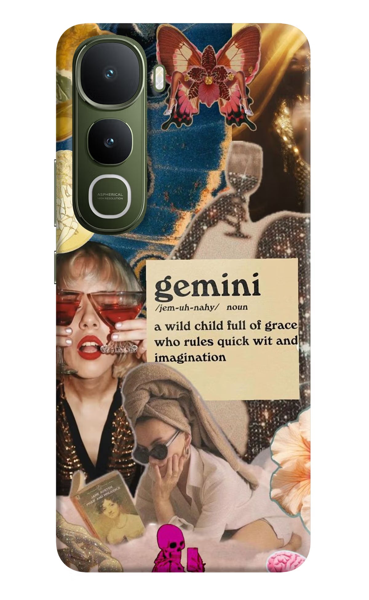 Gemini Zodiac Vivo Y400 5G Hard Case Back Cover by Casekaro