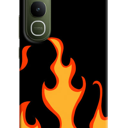 Fired Up – Black Vivo Y400 5G Hard Case Back Cover by Casekaro