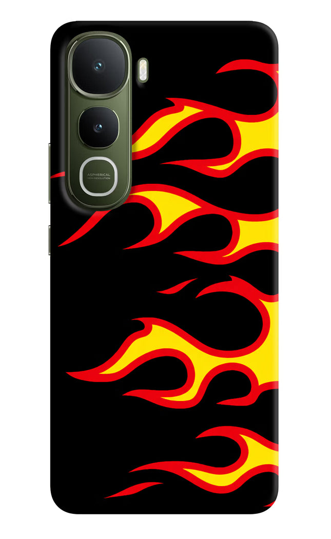 Side Sweep Flames Vivo Y400 5G Hard Case Back Cover by Casekaro