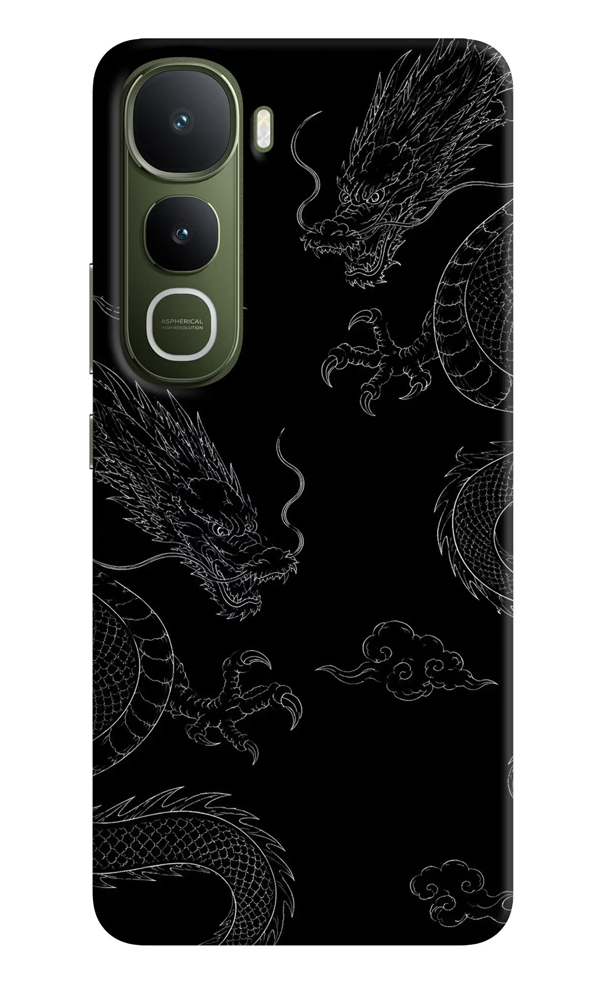 Twin Dragons Vivo Y400 5G Hard Case Back Cover by Casekaro