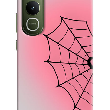 Pink Web Vivo Y400 5G Hard Case Back Cover by Casekaro