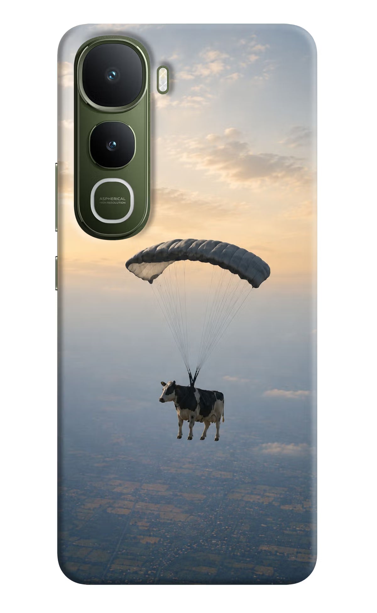 Skydiving Cow Vivo Y400 5G Back Cover