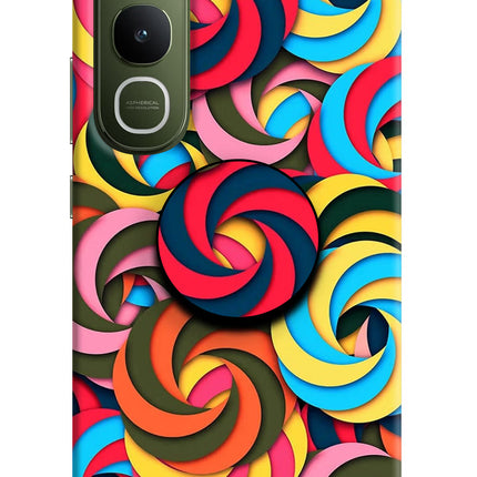 Spiral Pattern Vivo Y400 5G Pop Case by Casekaro