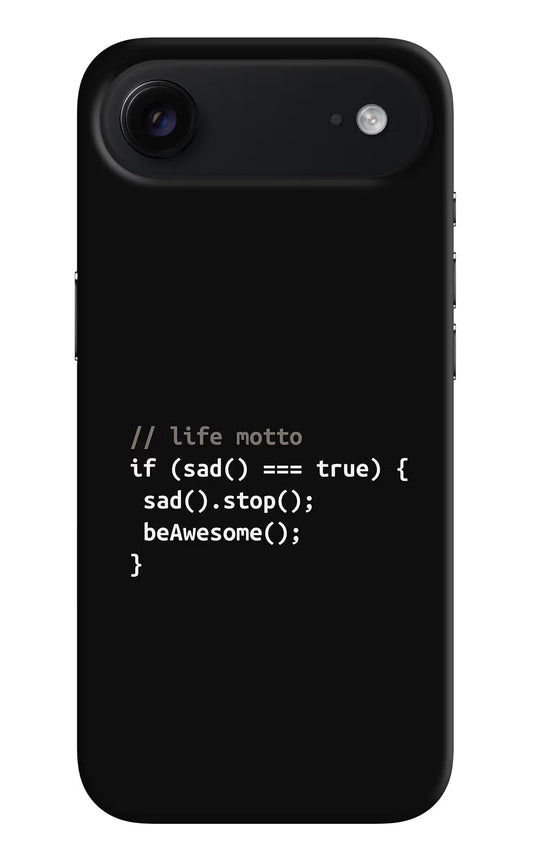 Life Motto Code iPhone Air Hard Case Back Cover by Casekaro