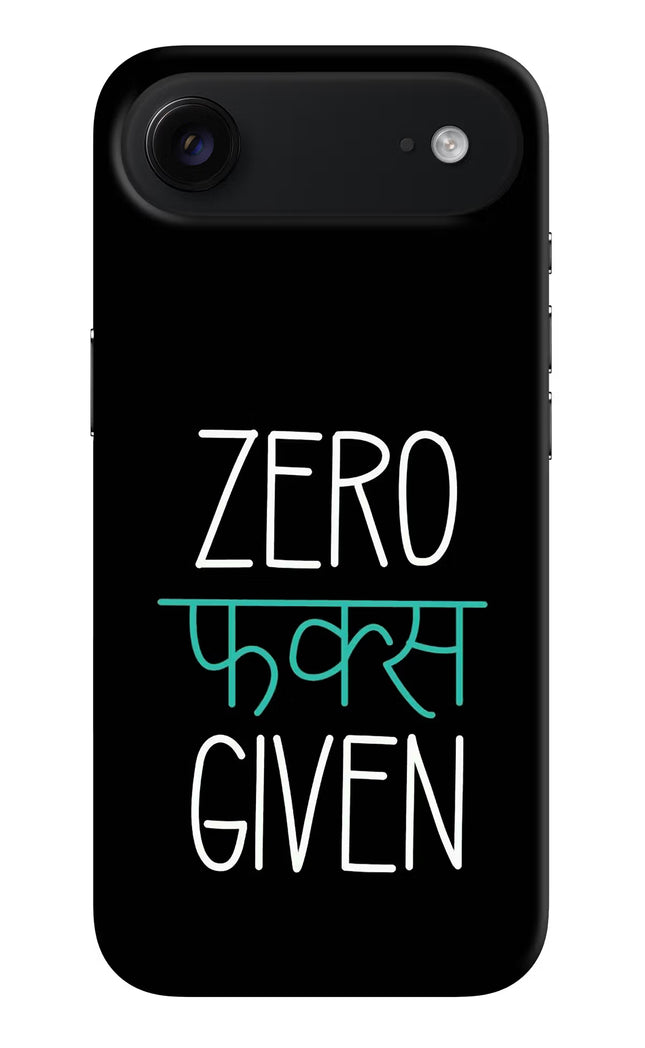 Zero Fucks Given iPhone Air Hard Case Back Cover by Casekaro