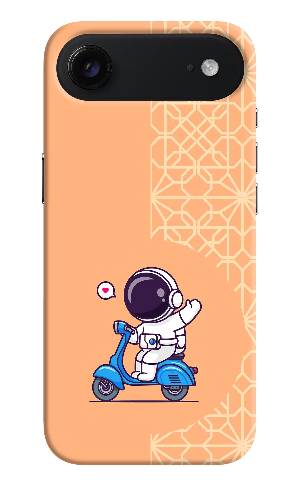 Cute Astronaut Riding iPhone Air Hard Case Back Cover by Casekaro