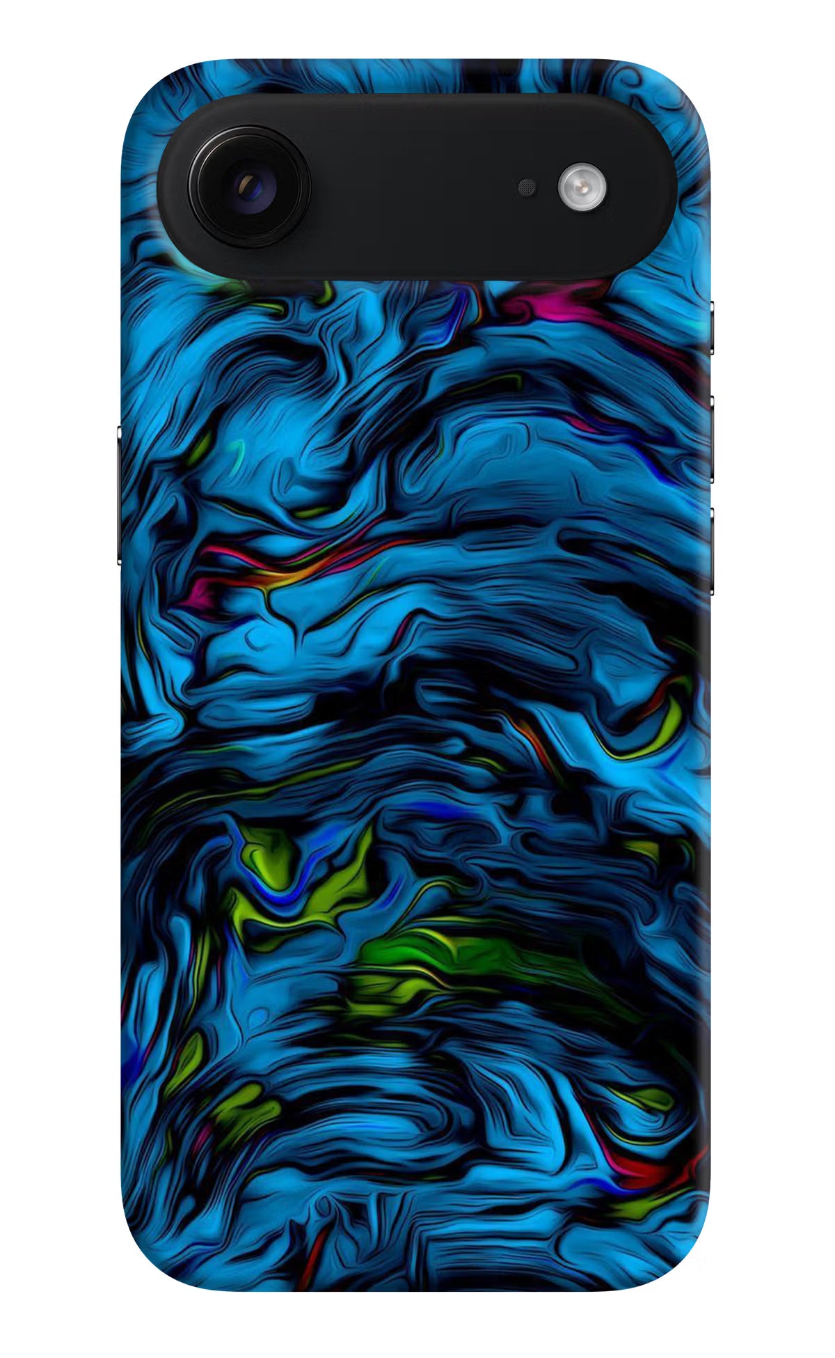 Dark Blue Abstract iPhone Air Hard Case Back Cover by Casekaro