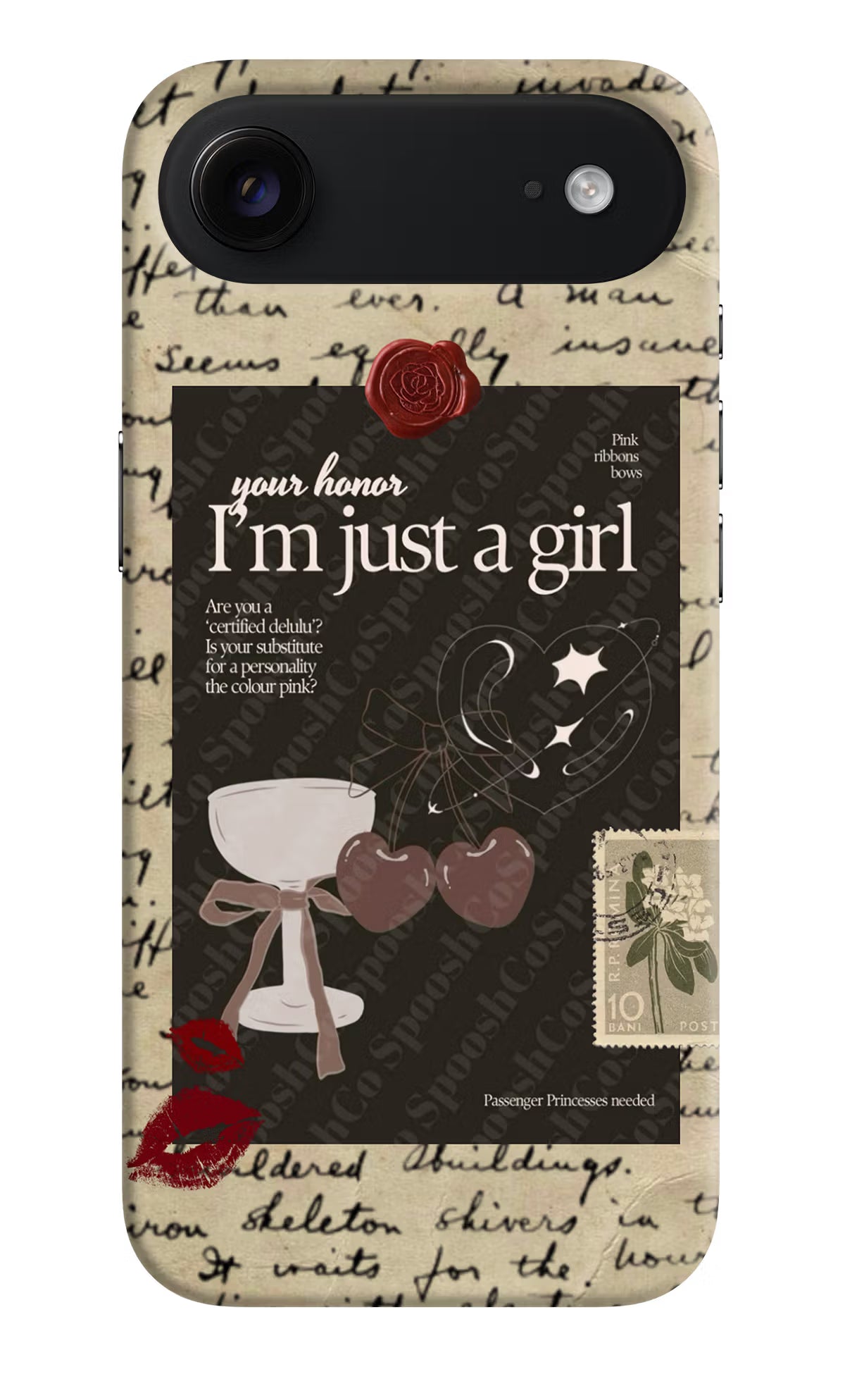 I am just a girl iPhone Air Hard Case Back Cover by Casekaro