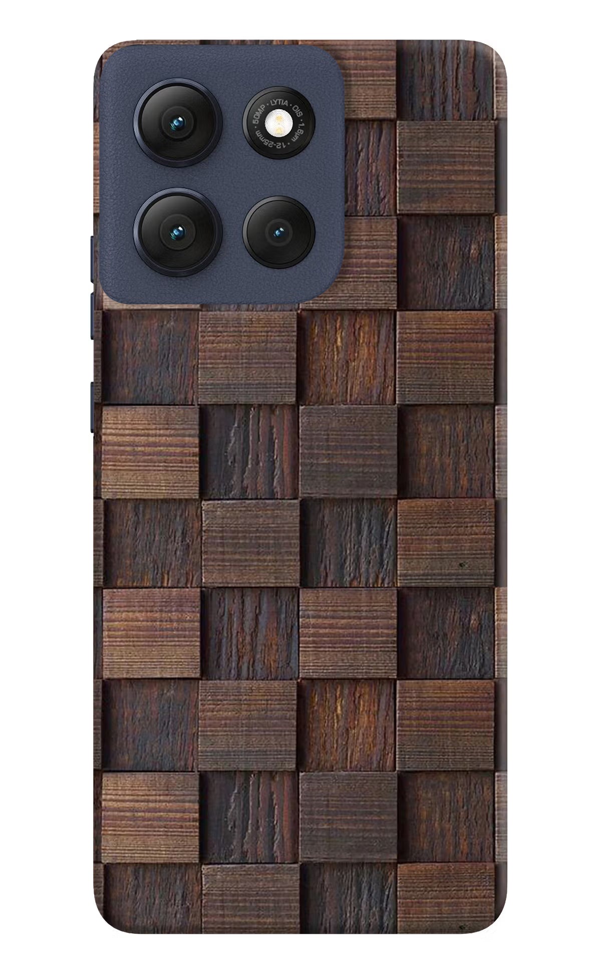 Wooden Cube Design Moto G86 Power Hard Case Back Cover by Casekaro