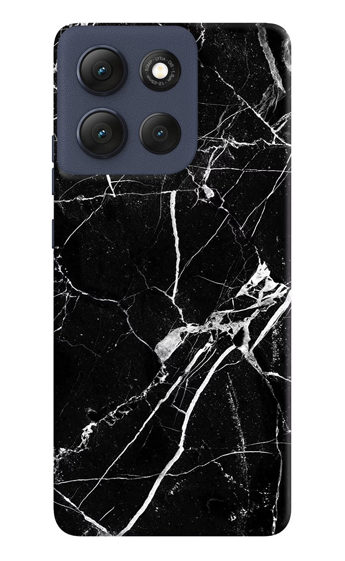 Black Marble Pattern Moto G86 Power Hard Case Back Cover by Casekaro