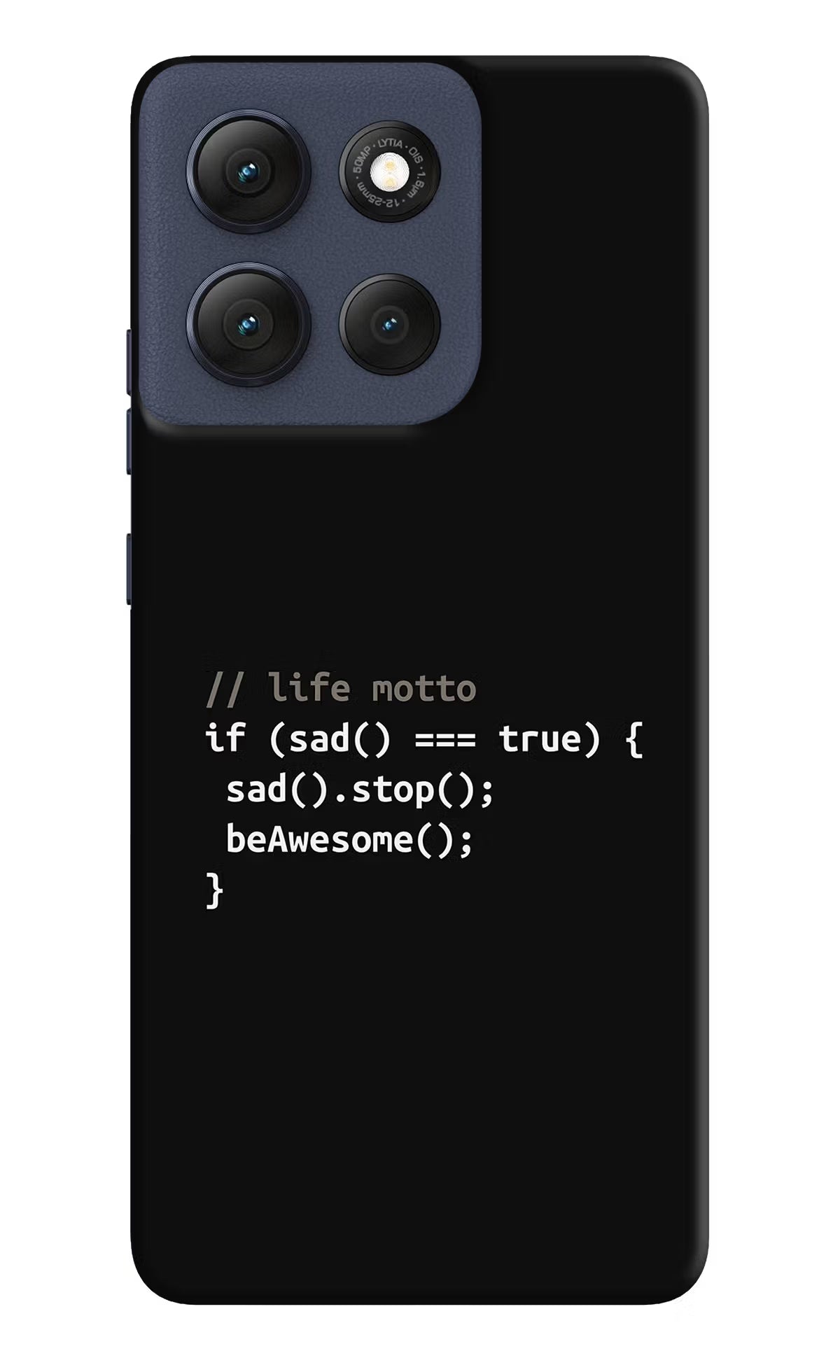 Life Motto Code Moto G86 Power Hard Case Back Cover by Casekaro