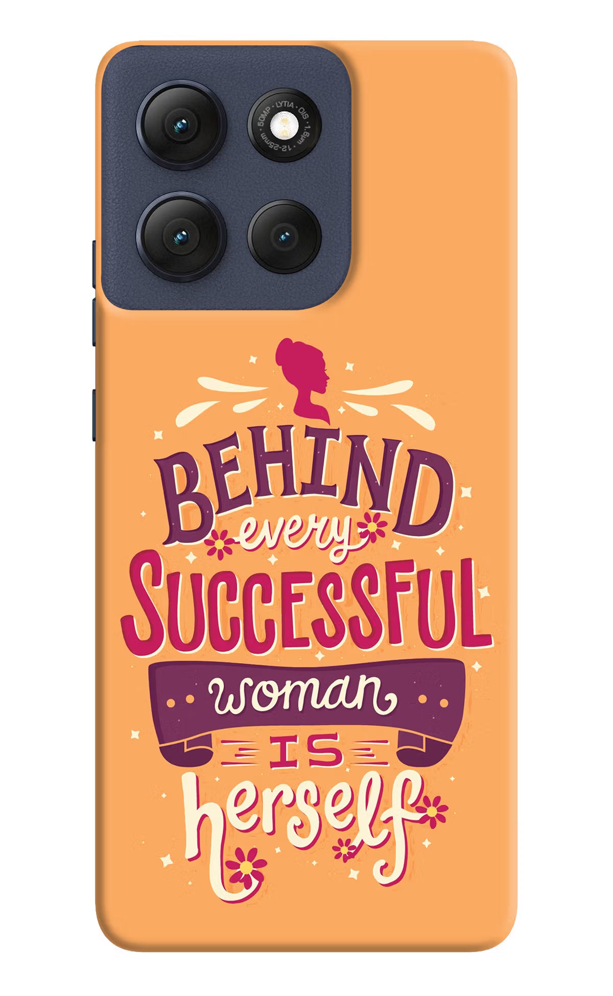 Behind Every Successful Woman There Is Herself Moto G86 Power Hard Case Back Cover by Casekaro