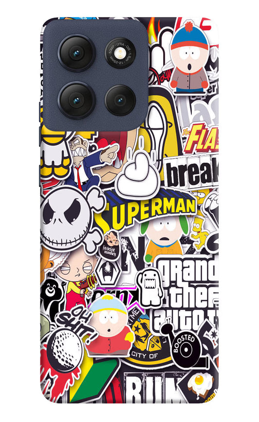 Sticker Bomb Moto G86 Power Hard Case Back Cover by Casekaro