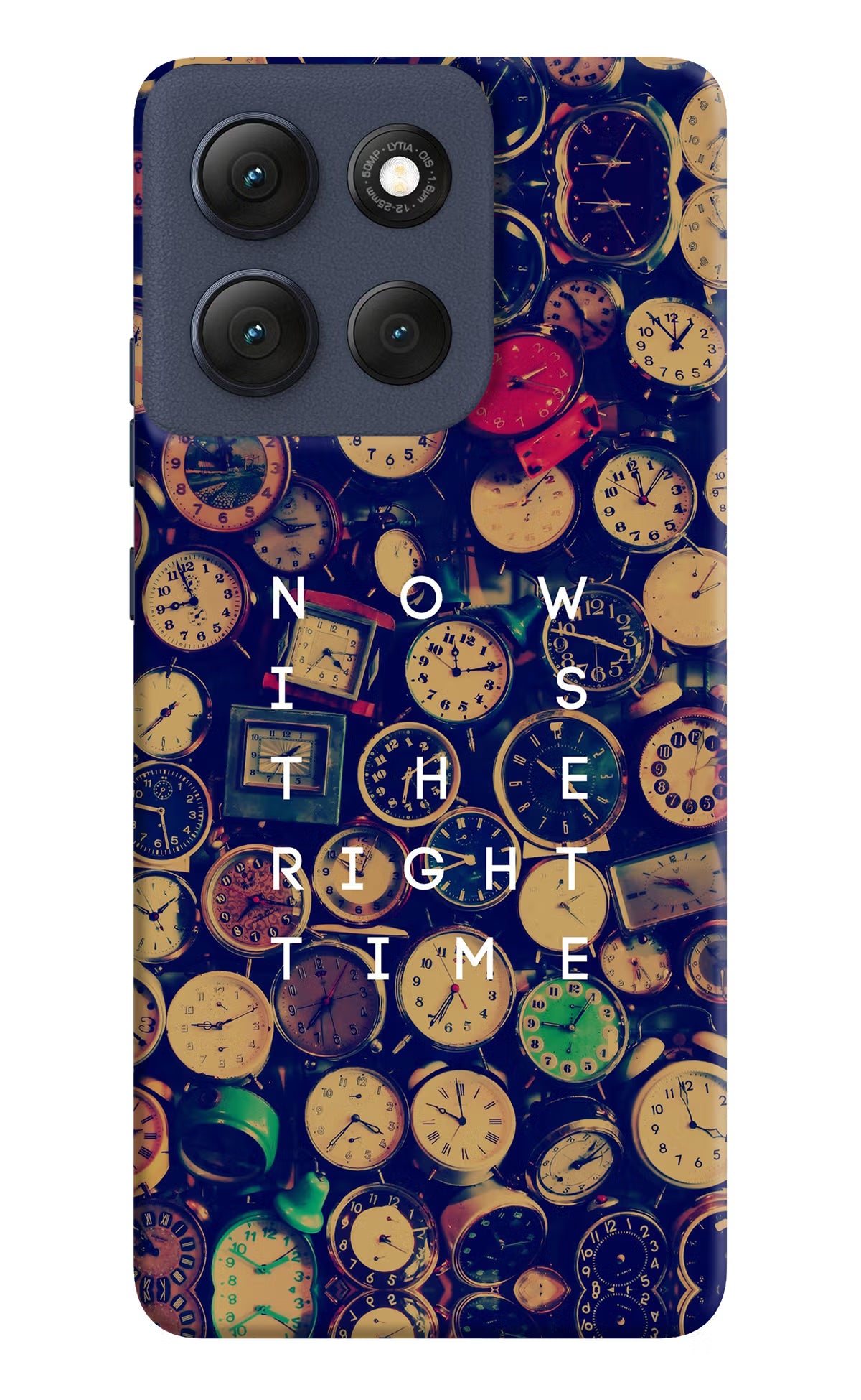 Now is the Right Time Quote Moto G86 Power Hard Case Back Cover by Casekaro
