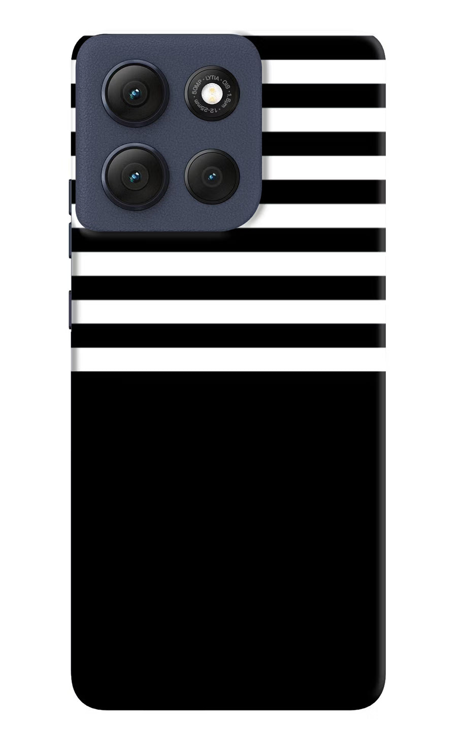 Black and White Print Moto G86 Power Back Cover, Hard case