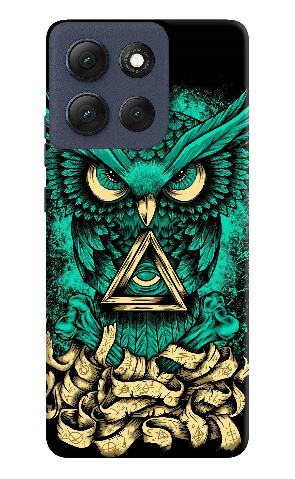 Green Owl Moto G86 Power Hard Case Back Cover by Casekaro