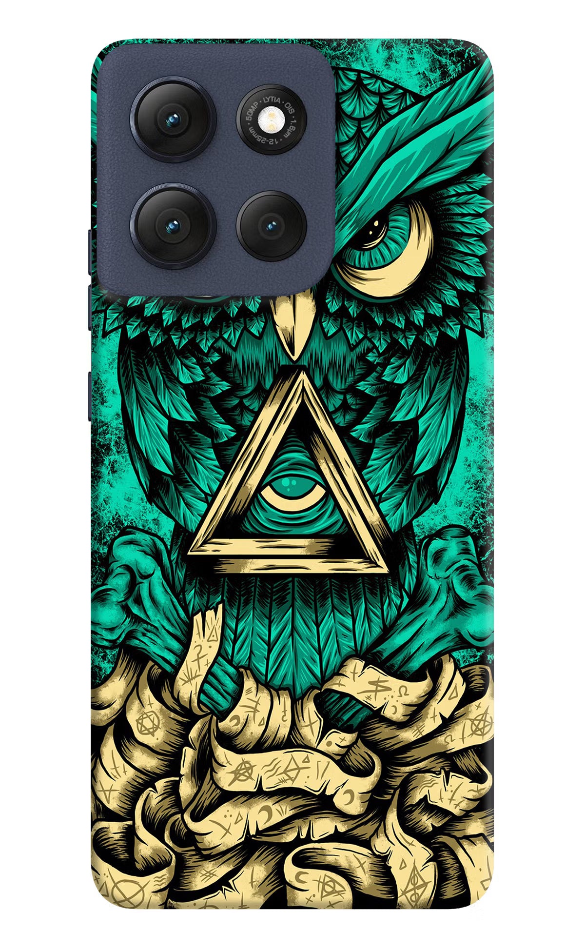 Green Owl Moto G86 Power Hard Case Back Cover by Casekaro