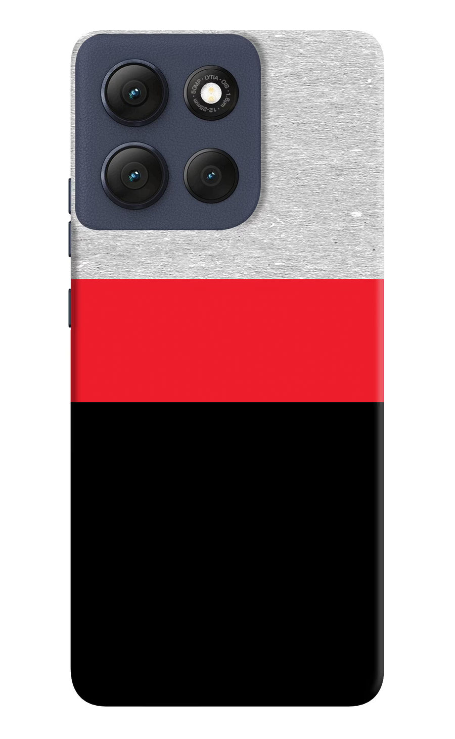 Tri Color Pattern Moto G86 Power Back Cover, Hard case
