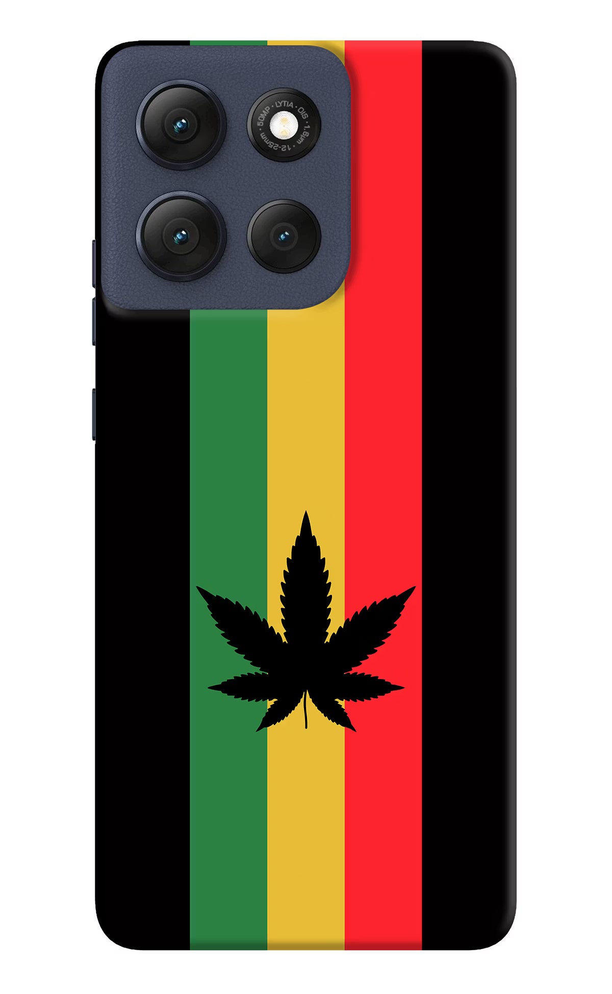 Weed Flag Moto G86 Power Hard Case Back Cover by Casekaro